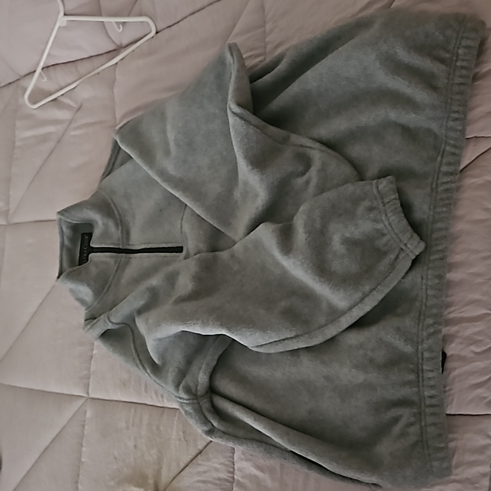 Gray large fleece sweatshirt